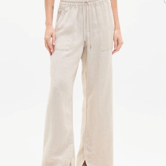 Retreat Linen High Rise Wide Leg Pant - Picture 1 of 6